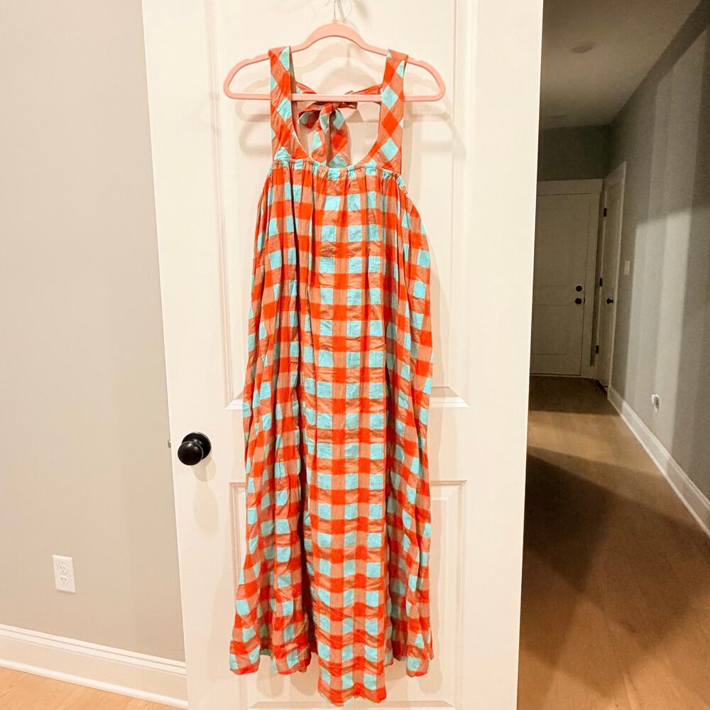 Anthropologie • Tie-Back Midi Apron Nap Dress